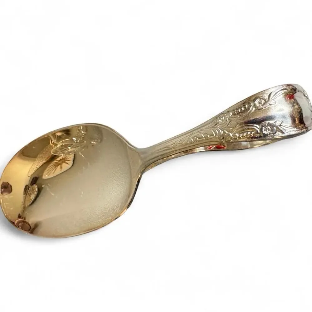 Silverplate 1952 Oneida ENCHANTMENT/ LONDON TOWN CURVED BABY SPOON 3 1/2